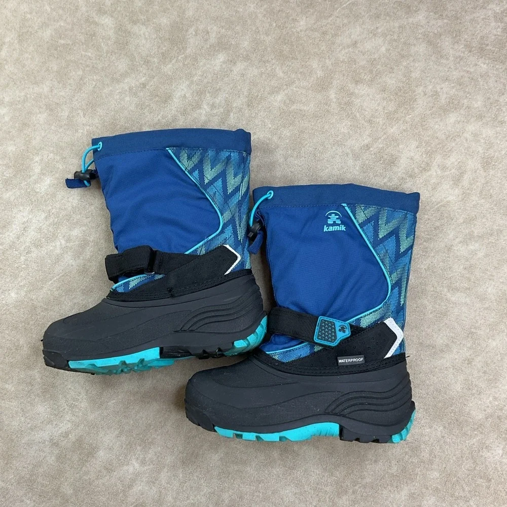 Kamik Kids Snowfall Waterproof Insulated Snow Winter Boots‎ Black Kids Size 13